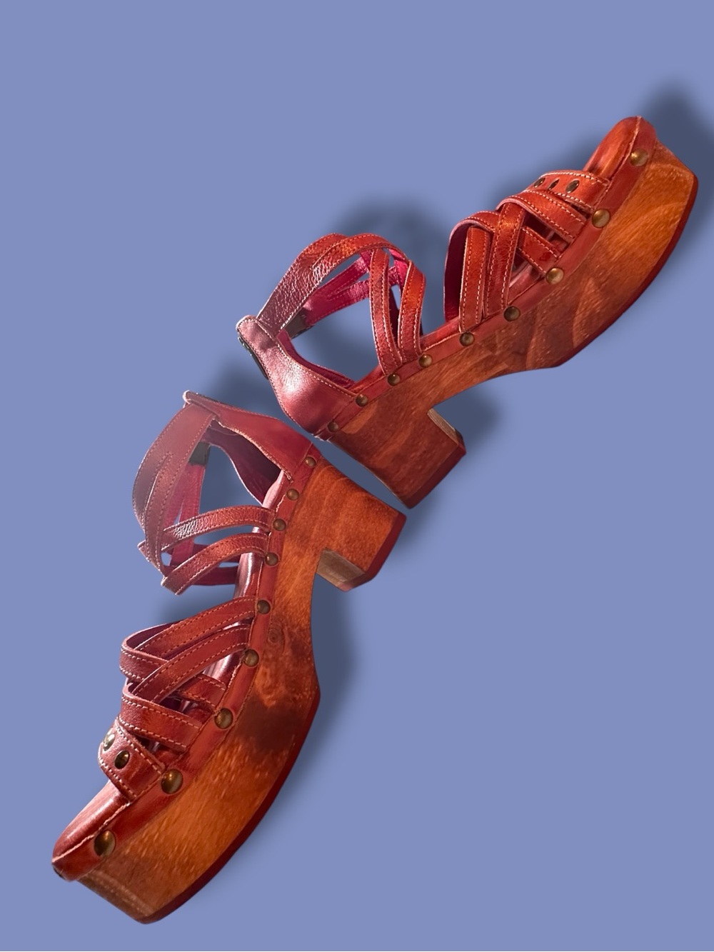 Never Worn Bed Stü Platform Leather Sandals in Brown. Size 8 - Picture 11 of 14